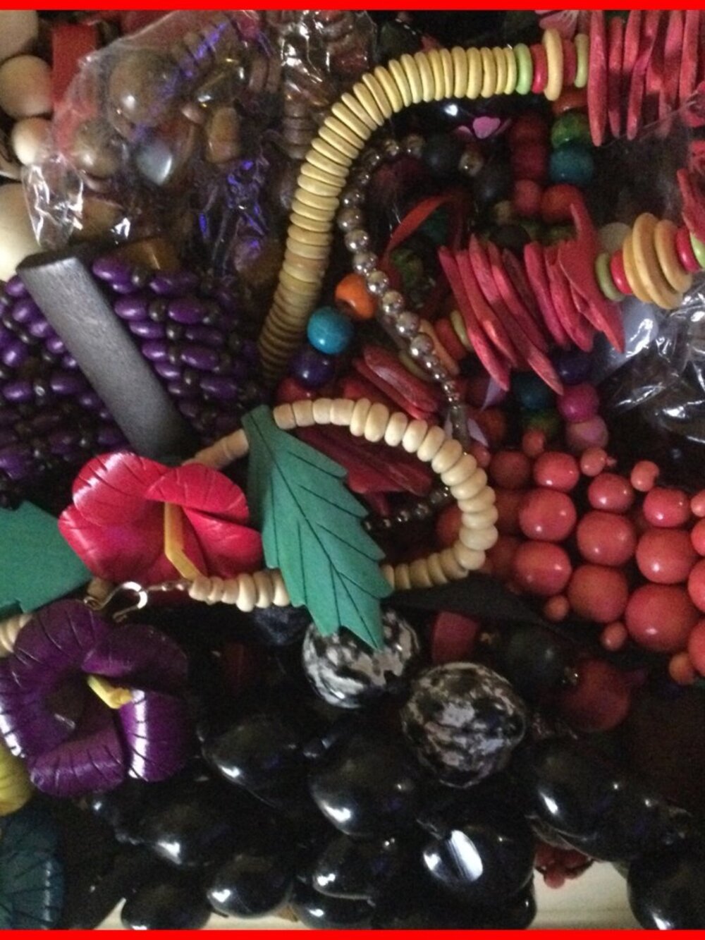 Wood & Shell Jewelry Lot,5 lbs